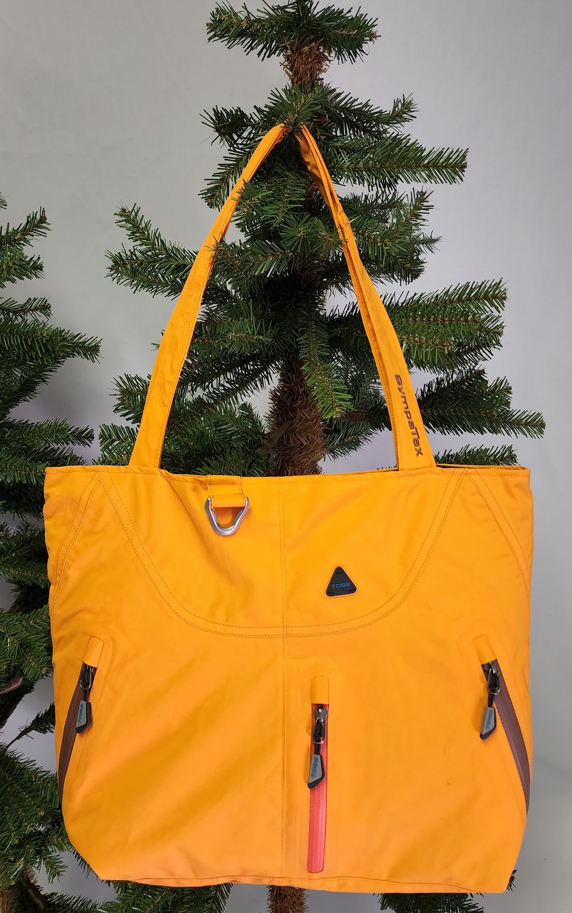 upcycled yellow tobe handbag