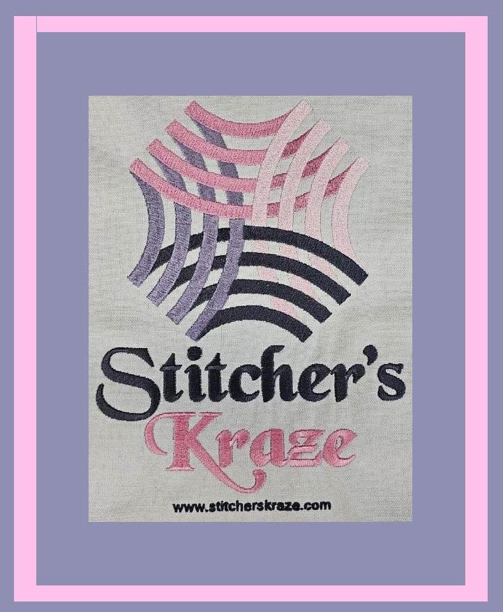 embroidered stitcher's kraze logo