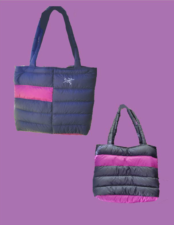upcycled purple bag